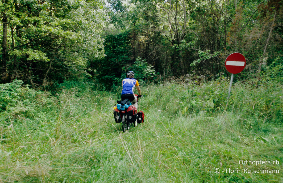12.08.2004 Auch in der Wildniss ist die eine oder andere Regelung von Nöten. An der Küste bei Kunda. Estland