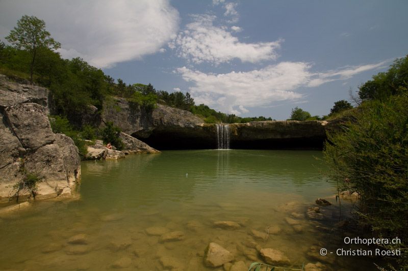 Höhle und Wasserfall Zarečki krov - HR, Istrien, Zarečje, 11.06.2014