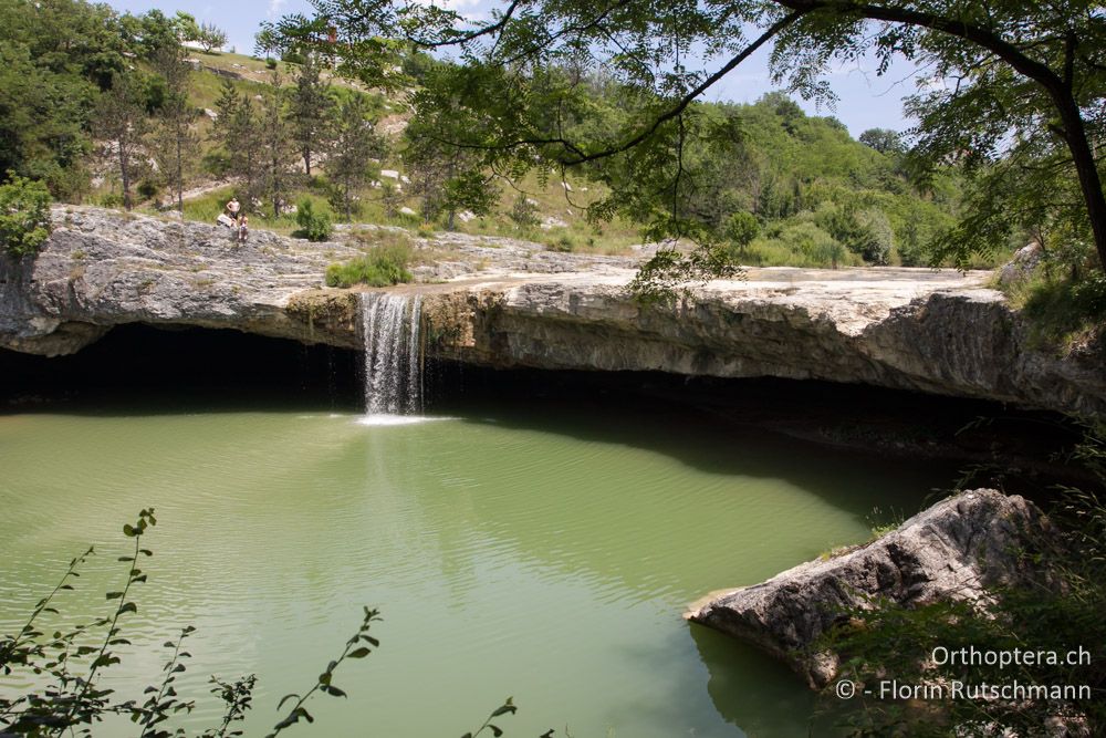 Interessanter Felsabbruch im Flussbett - HR, Istrien, Pazin, 12.06.2014