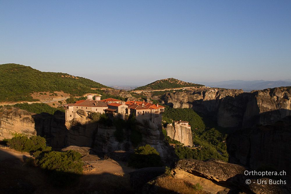 Abendstimmung bei den Klosterfelsen - GR, Thessalien, Meteora, 25.06.2013